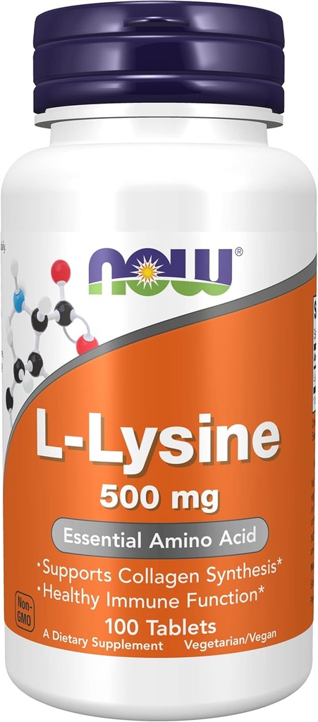 Now Foods L-Lysine - 500 מ"ג - 100 טבליות