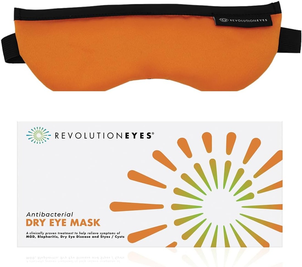 Revolutions Heated Eye Compress - Moist Heat for Dry Eye Relief, Washable, Reusable & מיקרוגלable Eye Mask עבור MGD, Blepharitis יבש עין & Styes עם Sterileyes הגנה