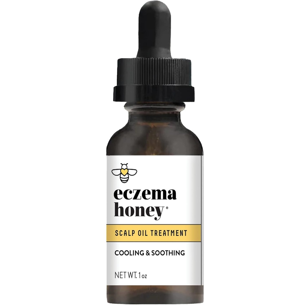 ECZEMA HONEY Soothing Scalp שמן - Natural Honey Hair Oil & Scalp Care - Daily Itchy Scalp הקלה Serum - טיפול ב- יבש Scalp מסייע עם פסוריאזיס, Seborrheic Dermatitis, Dandruff & More (1 Oz)