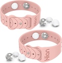 מחלה התנועה בנדס ים מחלה Wristbands מכוונן Acupressure Nausea Wristband /,Natural Relief of Nausea Headaches, Insomnia, Anxiety, Sleep Aid, Morning Diseaseness,Motion Diseaseness (1Pair Pink Sand