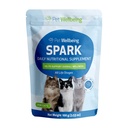 Pet WellBeing Spark Daily Nutritional Greens Superfood for Cats - Probiotics, Prebiotics, Enzymes, Amino Acids, Antioxidants, ויטמין D, Spirulina - Veterinarian-Formulated 3.53 oz (100 g)