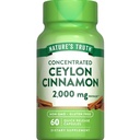 האמת של הטבע Ceylon Cinnamon גלולות קפסולות | 2000mg | Non-GMO & Gluten Free Supplement