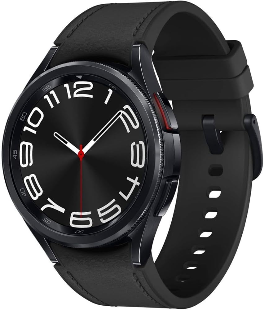 Samsung Galaxy Watch 6 Classic 43mm Smartwatch עם רוטינג Bezel, Fitness Tracker, Advanced Sleep Coaching, Heart Monitor - Black (Renewed)