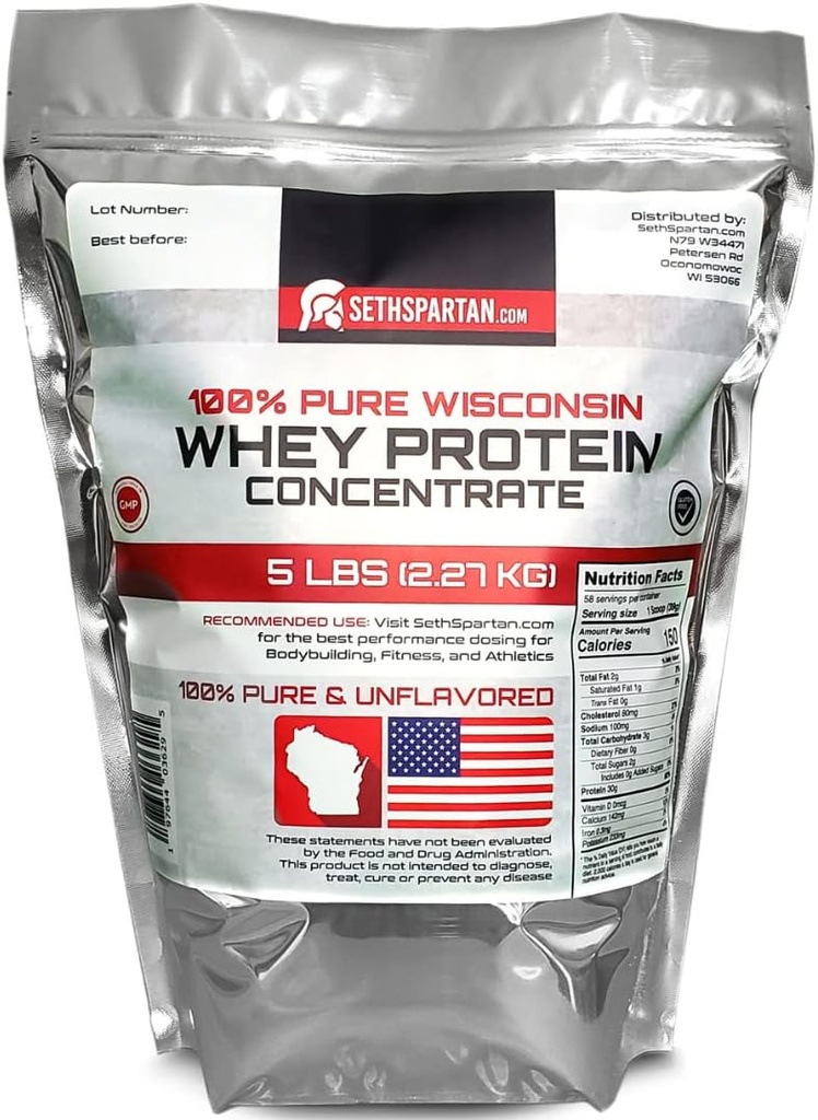 100% חלבון טהור Whey - 5 LB (2.27 KG) - חלבון 30g Per Scoop! - חלבונים לא משועבדים - (ארה"ב חלבון Whey לא סין מיובא)