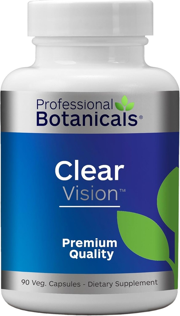 ויטמינים מקצועיים Clear Vision Eye ויטמינים - Lutein, Zeaxanthin תומך העין סטרין, עיניים יבשות ובריאות חזון - 90 קפסולות צמחוניות