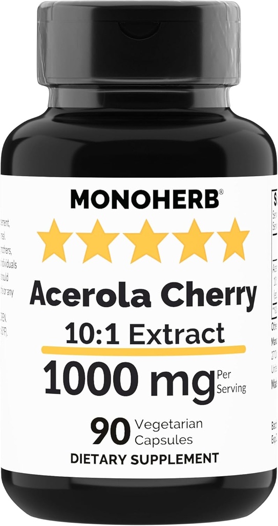 MONOHERB Acerola Cherry לחלץ 1000 מ"ג - 90 קפסולות