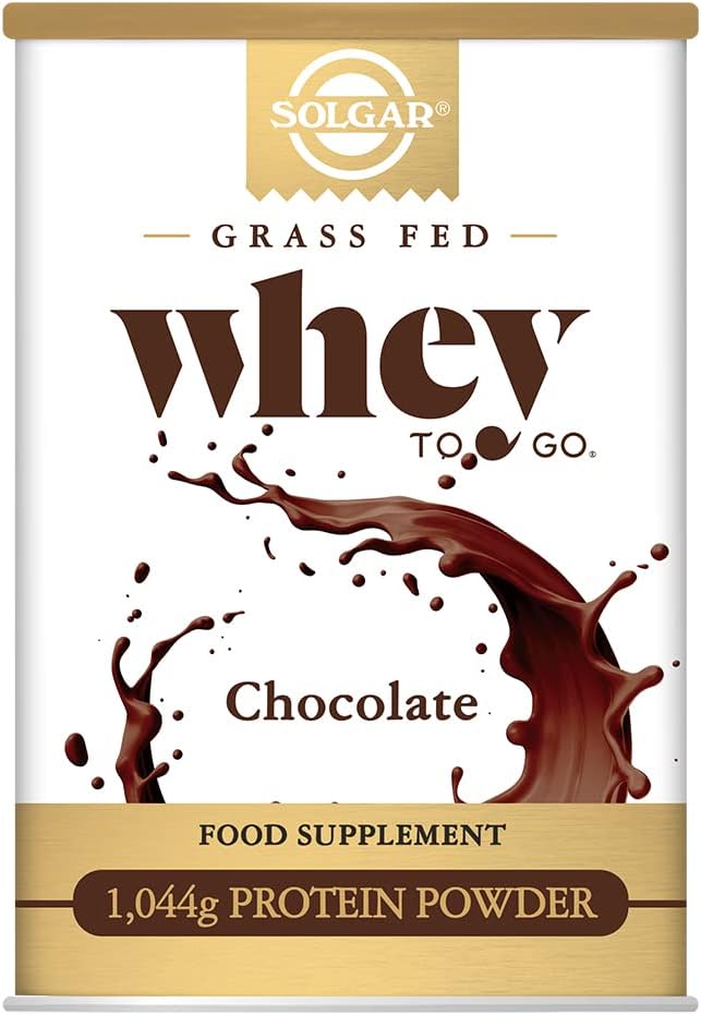 Solgar Whey ללכת אבקת חלבון, שוקולד, 42 oz - Isolate ו Concentrate - Mixes Easily for Smooth Taste - Gluten-Free - 20 גרם חלבון לשרת