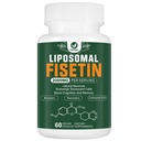 תוסף Liposomal Fisetin, 2000MG, 98% טהור Fisetin Polyphenols Antioxidants, עם Quercetin, TMG ו Resveratrol, עבור תמיכה קוגניטיבית בריאה, 60 קפסולות