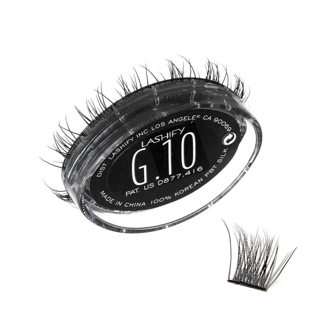 Lashify Gemini 10mm Gossamer Lashes בשחור, Easy DIY שקר Lashes עבור וולמומיות, Wispy ו- Playful Lookful