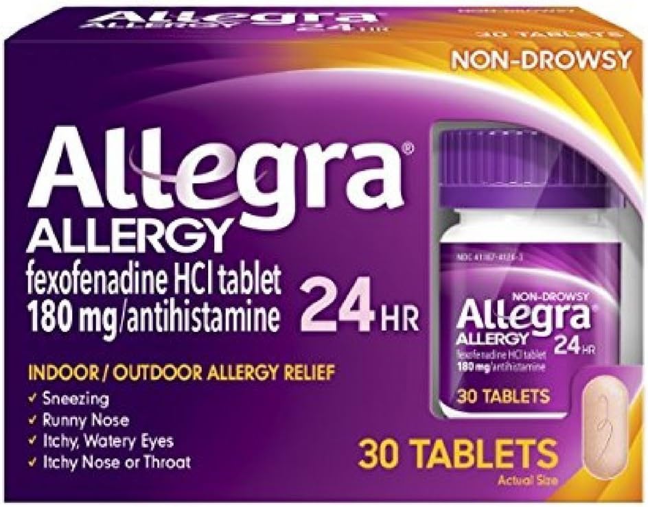 Allegra 24 Hour Allergy Tablet 30 טבליות (Pack of 2)