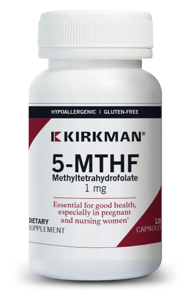 קירקמן 5MTHF - Hypoallergenic - 120 קפסולות צמחוניות - חומצה פולית חיונית לבריאות טובה