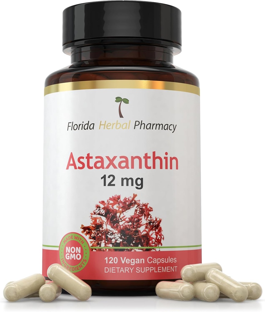 פלורידה Herbal Pharmacy, Astaxanthin 12 מ"ג קפסולות (120 קפסולות)