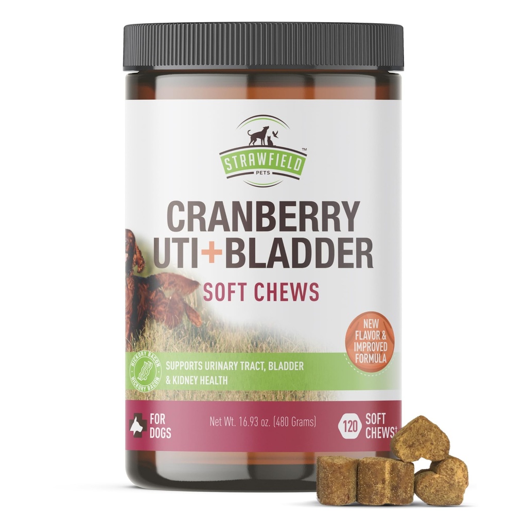 Cranberry Bladder & UTI Chews for Dogs | D-Mannose + ויטמין C עבור Urinary Tract תמיכה