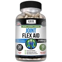 Kaya Naturals Mobility Flex Aid - תוספי תמיכה ניידות לגברים ונשים - קפסולות Turmeric עם Glucosamine Sulfate - עבור תמיכה בברך ובריאות ניידות - 30 Count