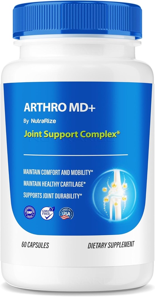 Arthro MD+ קפסולות, תמיכה רשמית של Arthro MD, כל פורמולה טבעית לתמיכה גמישות וניידות, Premium Pills for Healthy Joints, Arthro M D Review (60 קפסולות)