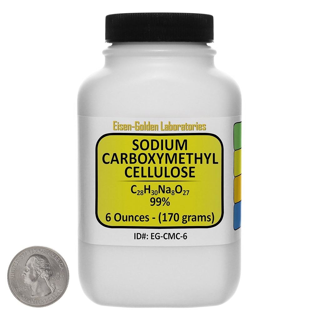 Sodium Carboxymethyl Cellulose (CMC) 99% אבקת מזון כיתה 6 Oz בבקבוק חלל