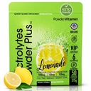 אבקת אלקטרוליטים פלוס (50 משרתים), 0 Calorie Keto, 0 סוכר, No Maltodextrin, 1000mg Potassium, 120 מ"ג Calcium, 120 מ"ג מגנזיום, אבקת לחות (50 משרתים, Lemonade)