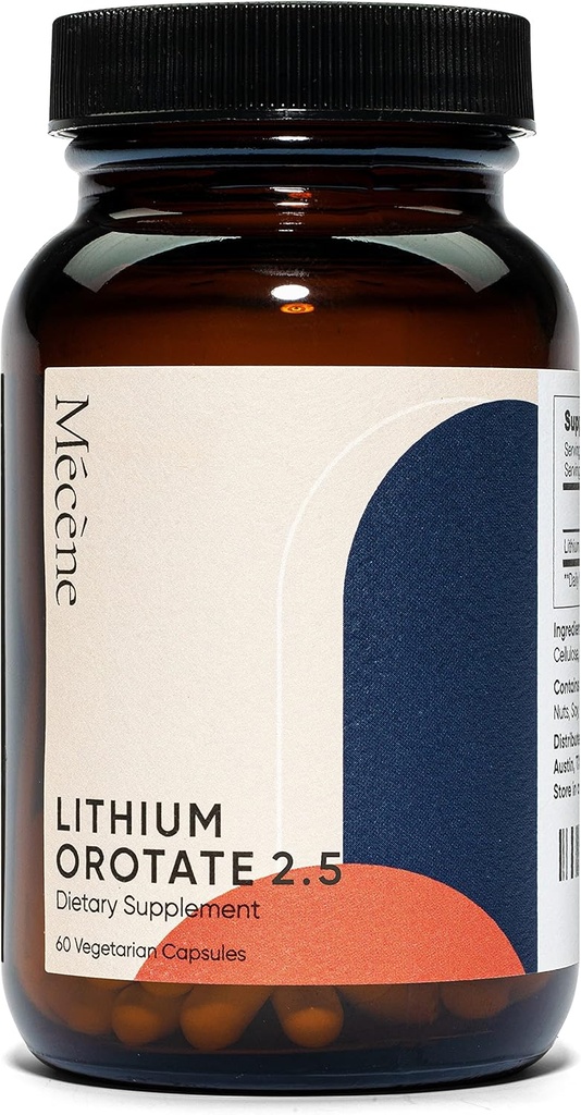 Lithium Orotate 2.5 מ"ג של ליתיום אלמנטרי, 60 קפסולות צמחוניות, תוספי תזונה, non-GMO