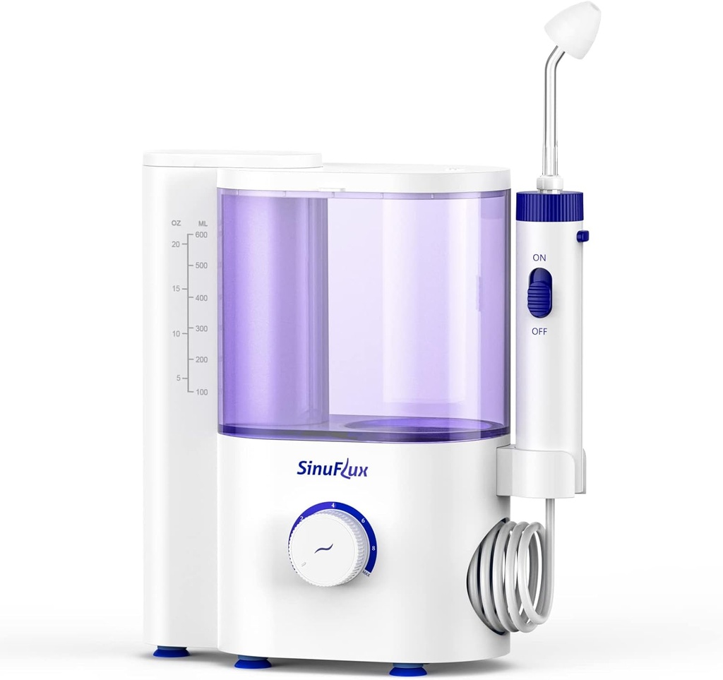 מערכת השקיה Nasal Irrigation System, Pulsating Nasal Rinse Machine for Sinus & Allergy Relief Electric Neti Pot with Customizable Nasal Cleaner Kit