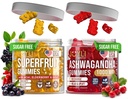 Joyli Ashwagandha & Superפרי Gummies Bundle - Mind & Body Balance + Daily Wellness Support - Vegan Multivitamin Formula with Goji, Elderberry, ויטמין C, D & Zinc - 2 Pack למבוגרים