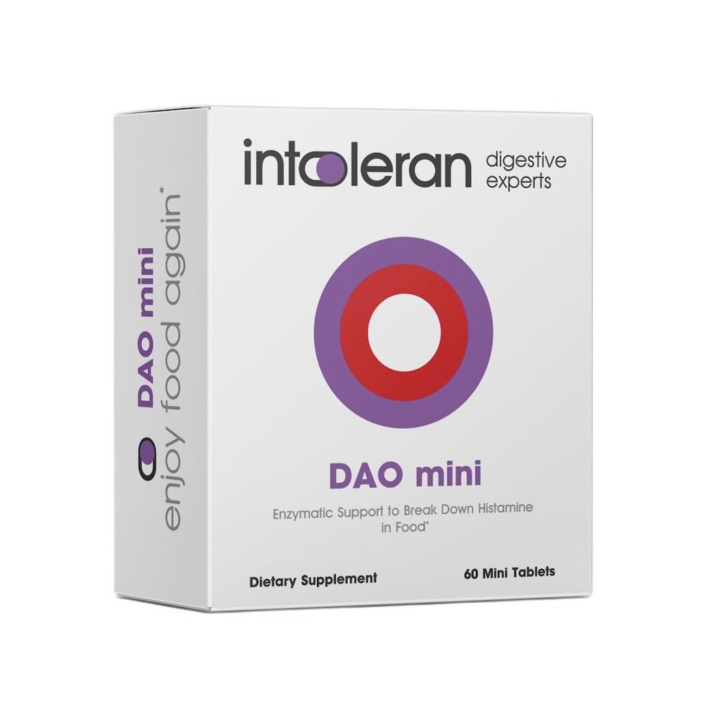 Intoleran DAO Mini Digestive Enzymes - 60 טבליות | תוספת של Histamine Intolerance & DAO Deficiency