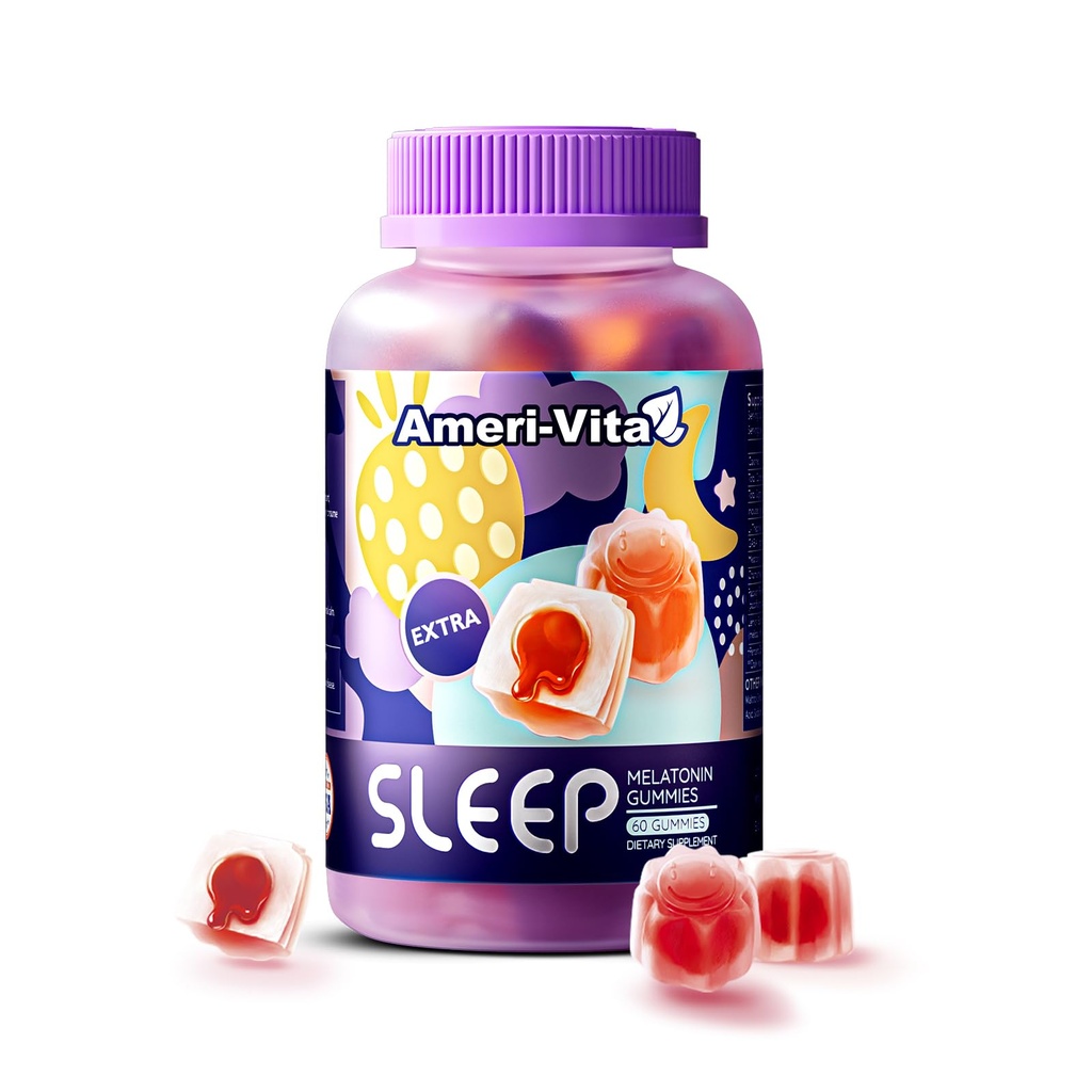 Sleep Gummies for Adults, with Melatonin 3mg, L theanine, Ashwagandha, Gluten Free, Sugar-Free, Strawberry Flavor 60 Count