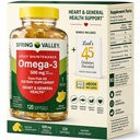 עמק האביב אומגה 3 משמן דגים 500 מ"ג 120 ספירה, SoftGels, General & Heart Health Dietary תוסף Bundle עם 45 סוכרת של Luall