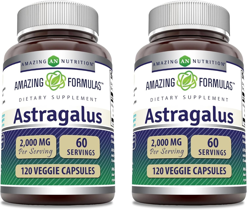 פורמולה מדהימה Astragalus 2000 מ"ג פר קפסולות לשרת | Made From Pure Astragalus Membranaceus Plant Root Extract