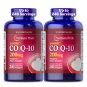 גאווה של Puritan Coenzyme CoQ10 200 מ"ג, תוספת תזונתית לבריאות הלב, לחץ דם, בריאות חניכיים אוראלי, תמיכה בהזדקנות בריאה, 240 Softgels, 2-Pack
