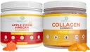 Apple Cider Vinegar & Collagen Bundle, Gummies for Womens Hair growth growth, Healthier Skin & Nails (Bulk 90 Gummies) Joint Care ויטמין, Immune Support, Detox, Metabolism, Mens Womens Acidlux