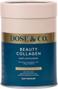 DOSE & CO. Beauty Collagen עם Hyaluronic Acid ו ויטמין C לשיער, Skin & Nails, Unflavored - 9oz אבקת תוספת
