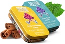 SuperMush Daily SuppleMint - 2 Flow & Focus Mints + 2 יצירתיות וחיבור Mints - Mushroom Mint תוספים - Lions Mane, Cordyceps, ו-Reishi המעורב Mushrooms