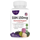 Women's DIM Complex 150 מ"ג - Bioperine Estrogen Balancing Pills for Menopause & Hot Flashes Relief Support Hormonal Acne Powerful Supplement - 60 קפסולות - מיוצר בארה"ב