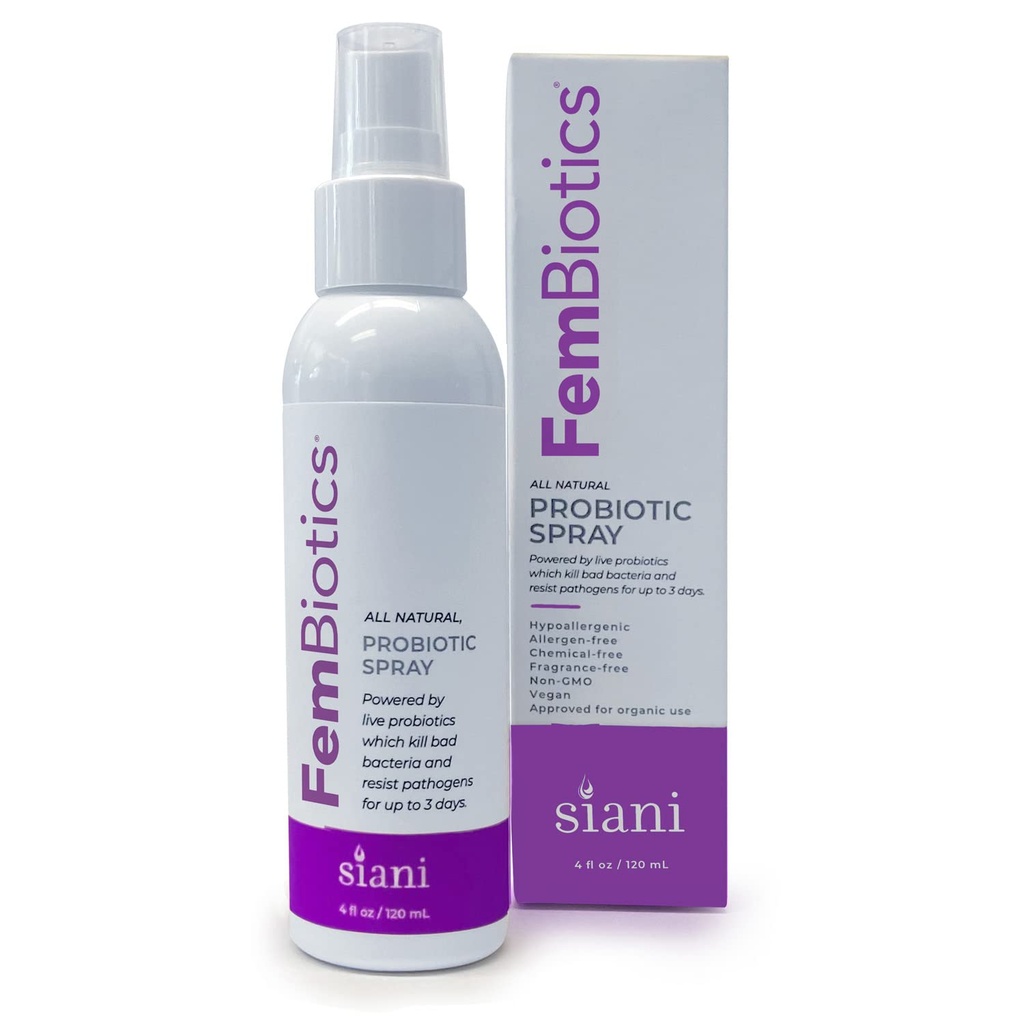 SIANI FemBiotics - טיפול גוף פרוביוטי ביותר עבור נשים 4oz - Hypoallergenic, טבעוני, Non GMO, GF, 100% טבעי Probiotic, חיצוני + פנימי, לחלוטין בטוח, No Refrigeration הנדרשת נדרש