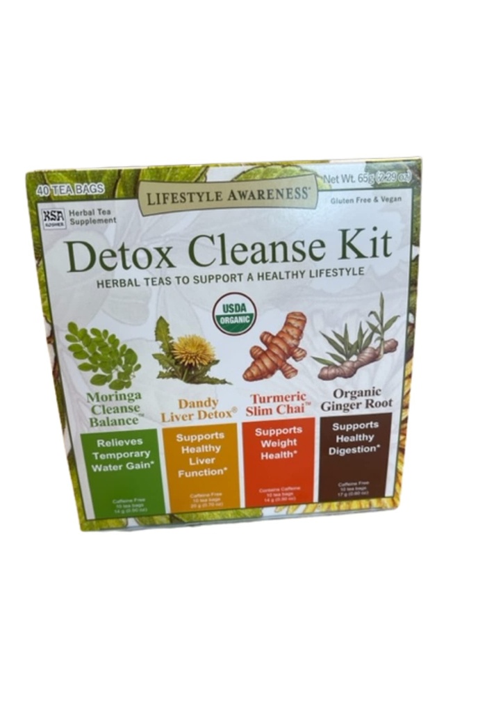 מודעות סגנון חיים Detox ניקוי Kit, Herbal Teas כדי לתמוך בסגנון חיים בריא 40 שקיות תה