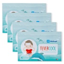 FeverCool Patches - Cooling Patches for Fever, Migraine & Headache הקלה | Made in the USA | Coolטמפרטורות | Mess & Odor Free | Adults & Kids 2+ | 4 Packs (16 x Patches)