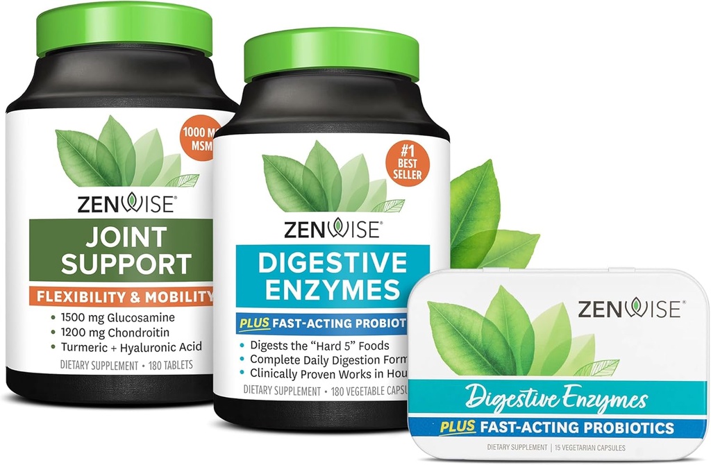 Zenwise Health Digestive Enzymes, תמיכה משותפת, וגודל הנסיעות