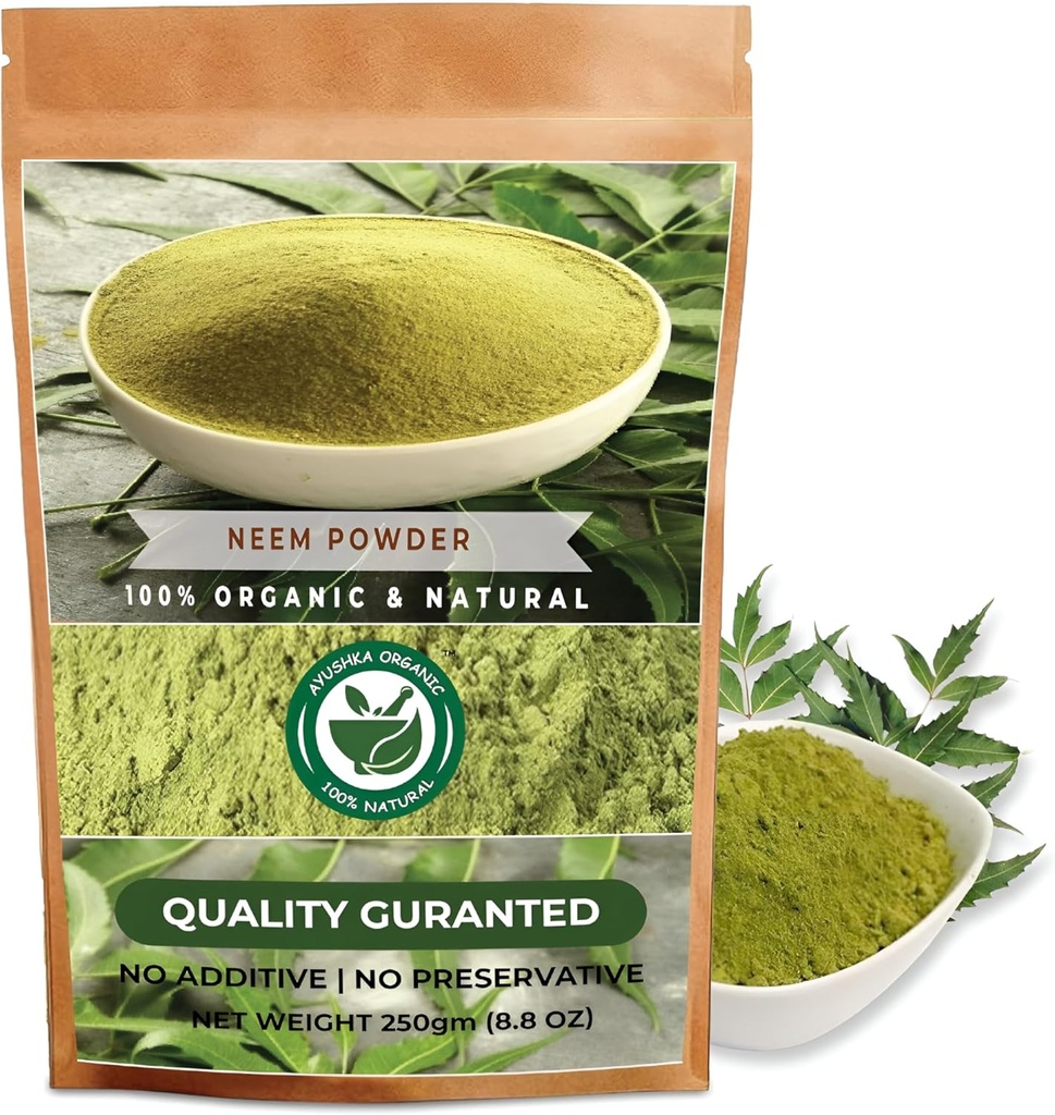 אבקת Neem | Azadirachta Indica | Herbal Supplement for Skin & Hair Care (8.8 OZ | 250 gm)