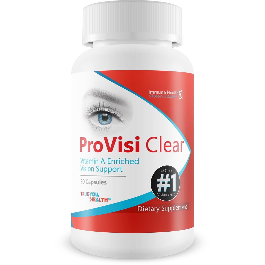 Pro VisiClear לעיניים - ויטמין A Enriched Vision Support - תמיכה המבוססת על ויטמינים לתמיכה בחזון באופן טבעי - Natural Antioxidant Pro Visi Clear Pill Enhanced with Premium Ingredients