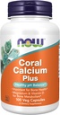Now Foods Coral Calcium בתוספת מגנזיום, 100 קפסולות ירקות (Pack of 2)