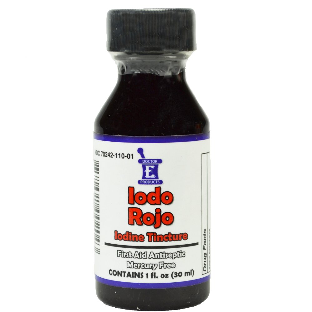 Iodine Tincture Red עזרה ראשונה אנטיספפטית Iodo Rojo 1 Oz