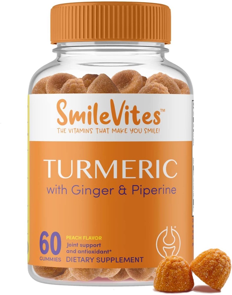 חניכיים Turmeric עם Curcumin, ג'ינג'ר & פיפרין | תמיכה משותפת בחניכיים | Antioxidant & Digestive Health Support