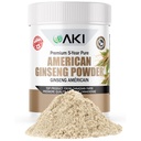 AKI American גינזנג אבקת עם 4% גינזנוסיידים - אידיאלי עם קפה, Beverages Like Smoothies - Pack of 1 (1.5oz/42.5g)
