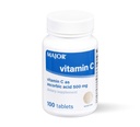 MAJOR ויטמין C-500 מ"ג Ascorbic Acid - ויטמין C Tablet - תוספי תזונה - 100 Count (1 Pack)