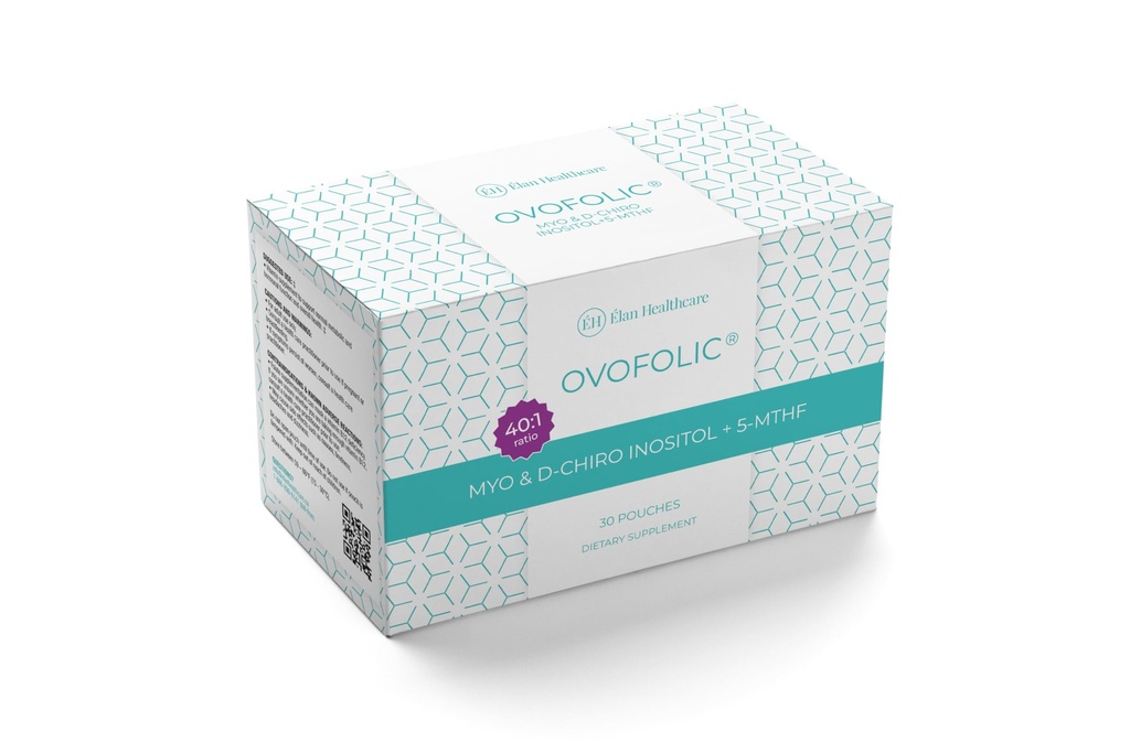 תוסף Ovofolic Inositol - Myo-Inositol ו D-Chiro Inositol Plus Active Folate - אידיאלי 40:1 Ratio - 30 sachets