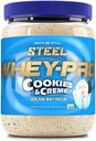 פלדה תוספי Whey-Pro | 100% אבקת חלבון טהורה Whey לגברים ונשים | עוגיות & Creme | שריר קבל & Lean שריר התאוששות | 1.5 lbs | BCAA 5g | Non-GMO | 25 משרתים