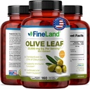 FineLand אוליב מסך 50x - 25,000 מ"ג Eq ל-160 Caps טבעוני, תמצית אוליב עם 20% Oleuropein | Herbal Antioxidant תוסף עבור Circulatory ו- Immune Support, המיוצר בארה"ב