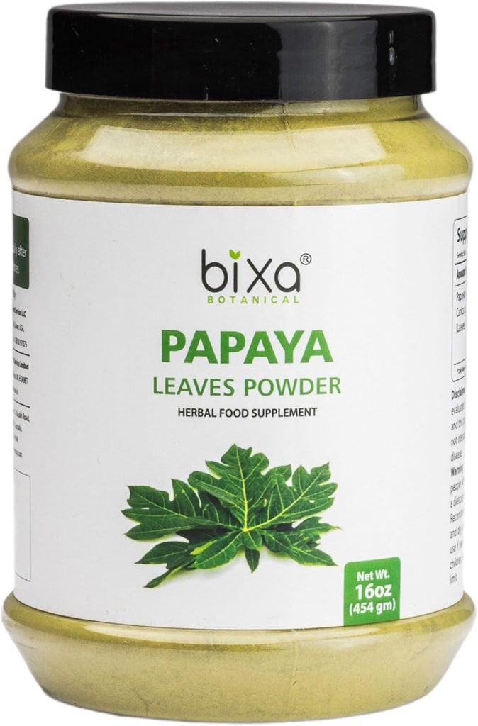 דוקסה BOTANICAL Papaya על אבקה | Carica Papaya | 1 פאונד / 16 OZ | Ayurvedic Herbal Supplement | Gluten Free, non-GMO, Steam Treated, טבעוני, 100% טהור.