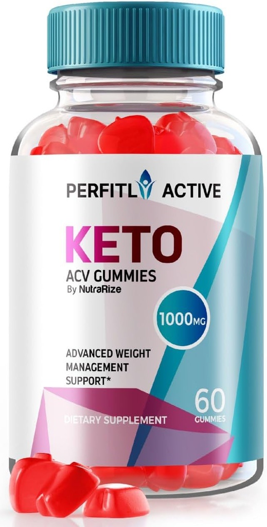 NutraRize Perfitly Active Keto ACV Gummies עבור אובדן משקל מתקדם, חניכיים כוח מקסימלי, Keto + ACV מתקדם פורמולה תוספת, Gomitas ביקורות (60 מסטיקים)