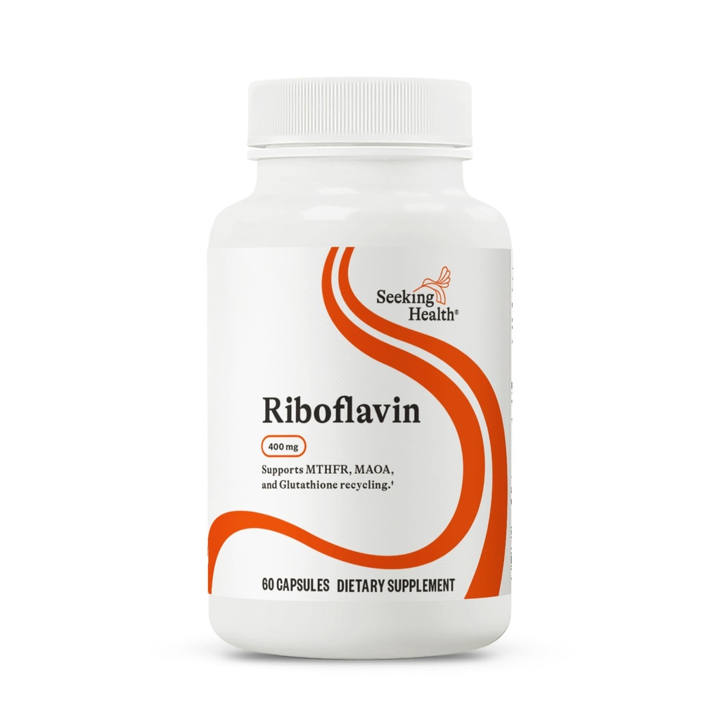 מחפש בריאות Riboflavin - ויטמין B2 תוספת לתמיכה Methylation - תמיכה Homocysteine Metabolism עם חומרים אנטי-חמצן - 400 מ"ג, 60 קפסולות